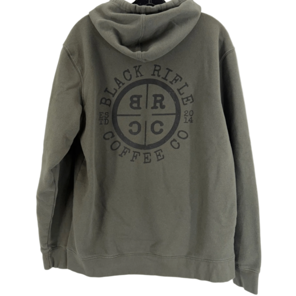 Black Rifle Coffee Co Green Crosshair Hoodie Size Lg