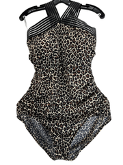 Aqua Green Leopard Print Swimsuit Size XL