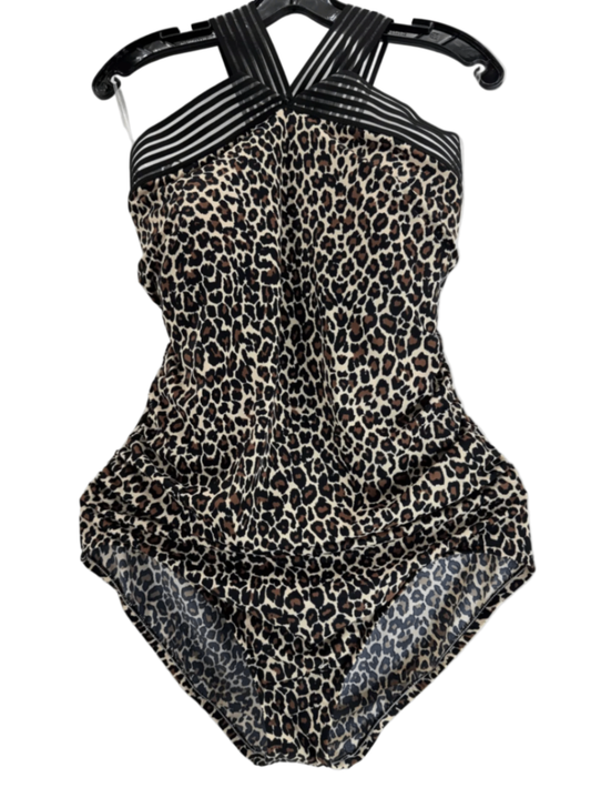 Aqua Green Leopard Print Swimsuit Size XL