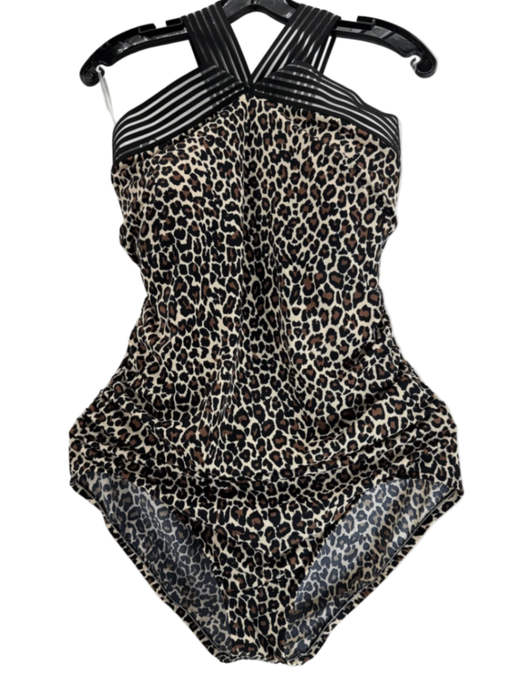 Aqua Green Leopard Print Swimsuit Size XL