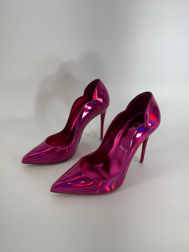Christian Louboutin So Kate Pink Hologram Heels Size 38.5 / 8