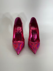 Christian Louboutin So Kate Pink Hologram Heels Size 38.5 / 8