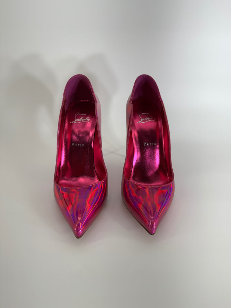Christian Louboutin So Kate Pink Hologram Heels Size 38.5 / 8