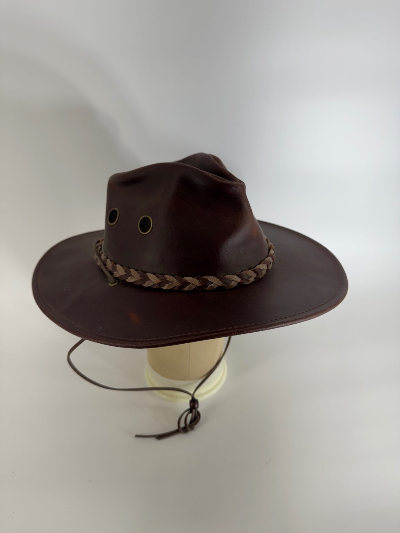 Henschel Hat Co. Leather Hat with Cord