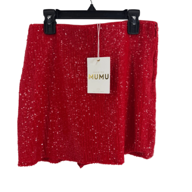 Show Me Your Mumu Red Sequins Skort NWT Size SM