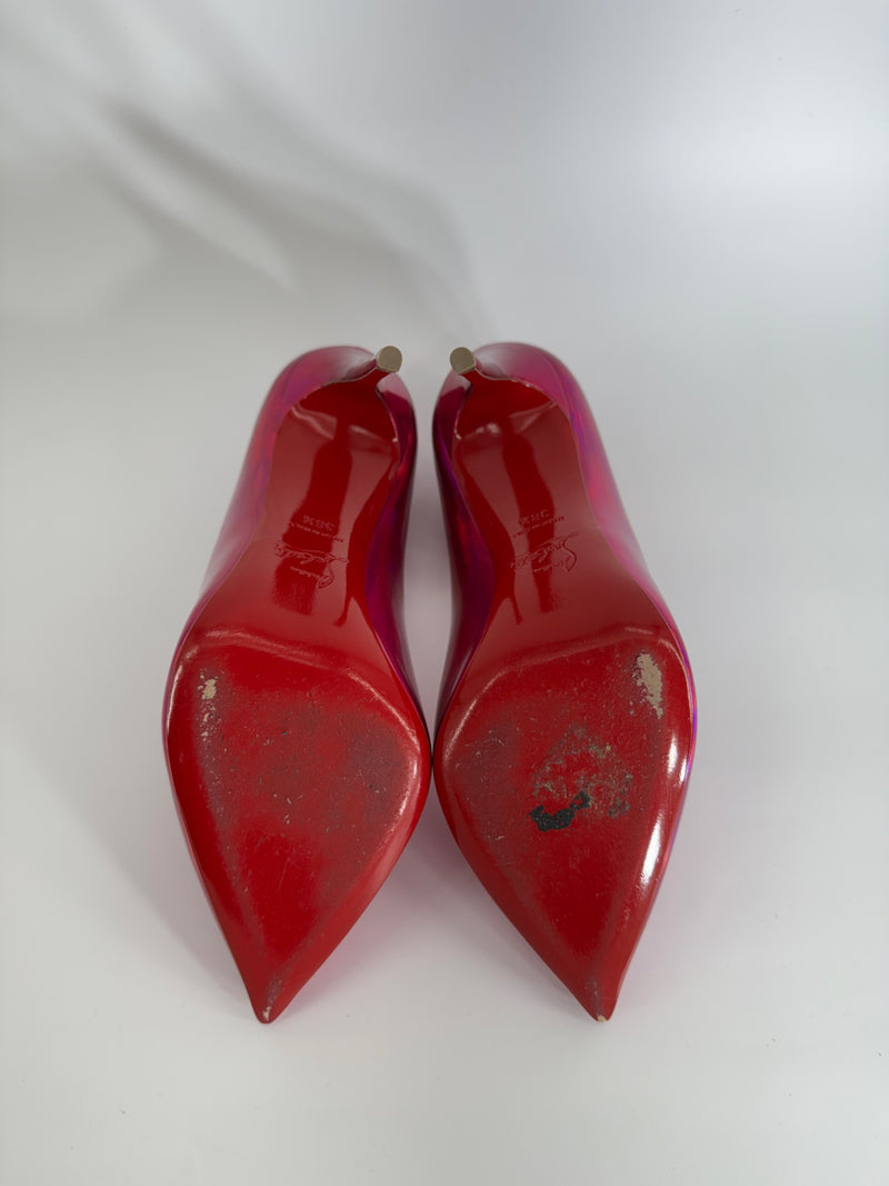 Christian Louboutin So Kate Pink Hologram Heels Size 38.5 / 8