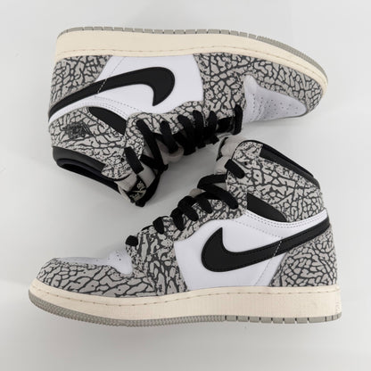 Nike Air Jordan 1 Retro High OG White Cement Sneaker Sz W 8.5