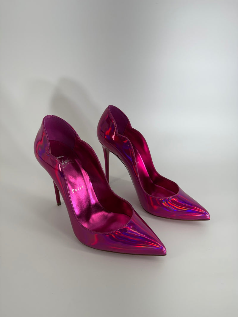 Christian Louboutin So Kate Pink Hologram Heels Size 38.5 / 8