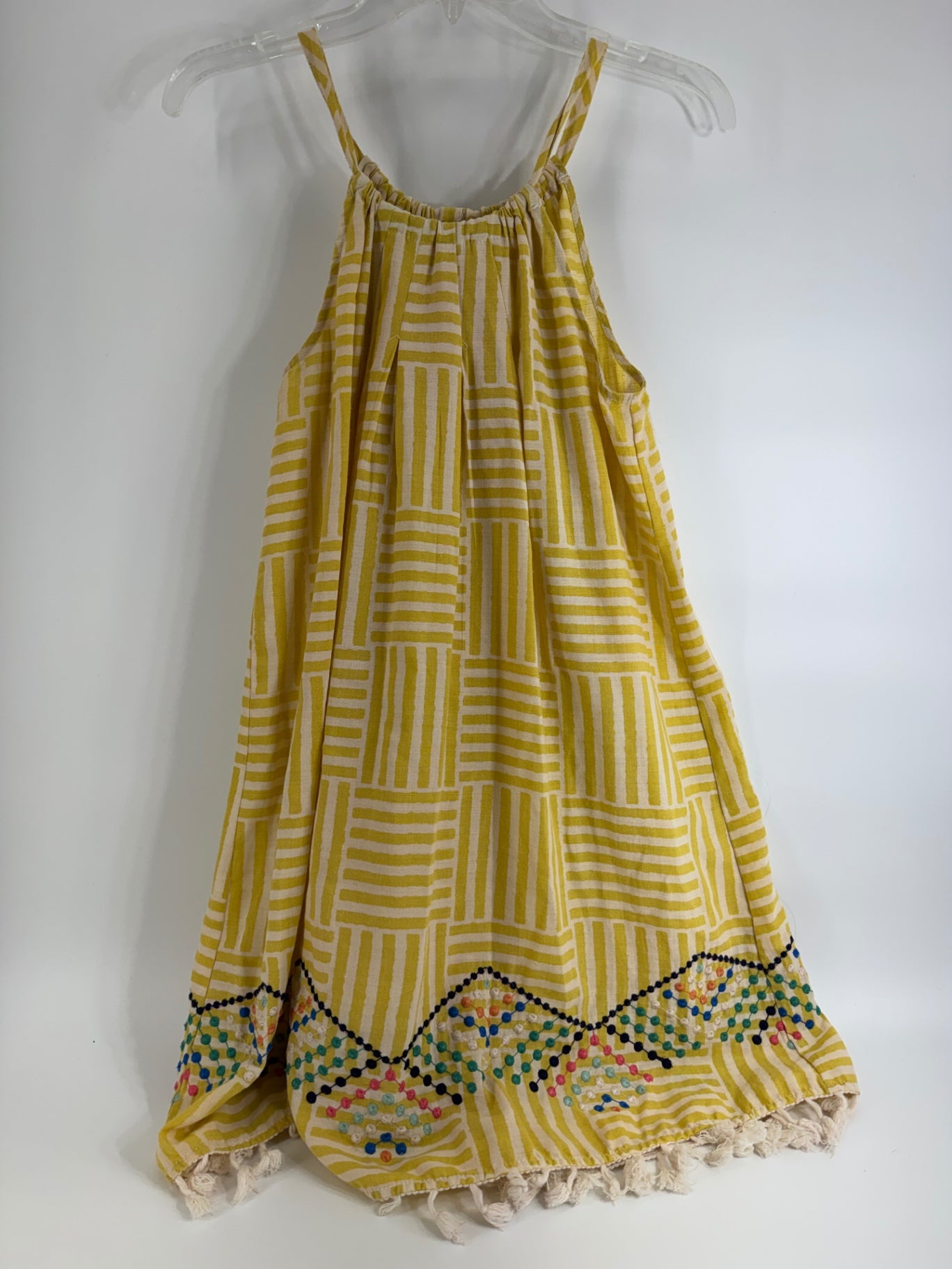 THML Yellow Geometric Halter Dress