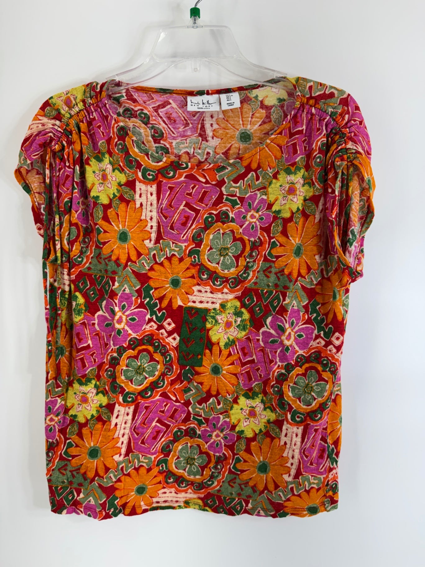 Nicole Miller Multicolor Floral Top