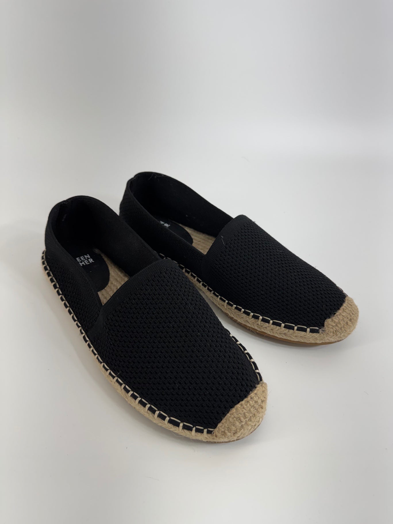 Eileen Fisher Black Fabric/Twine Flats