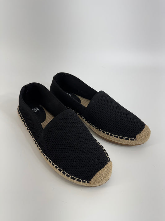 Eileen Fisher Black Fabric/Twine Flats