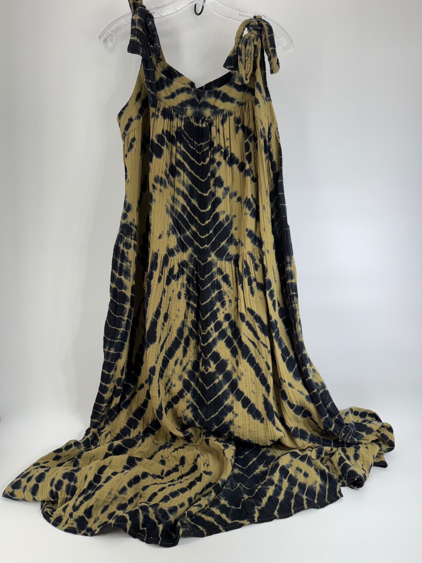 Wonderly Black/Yellow Tie Dye Dress