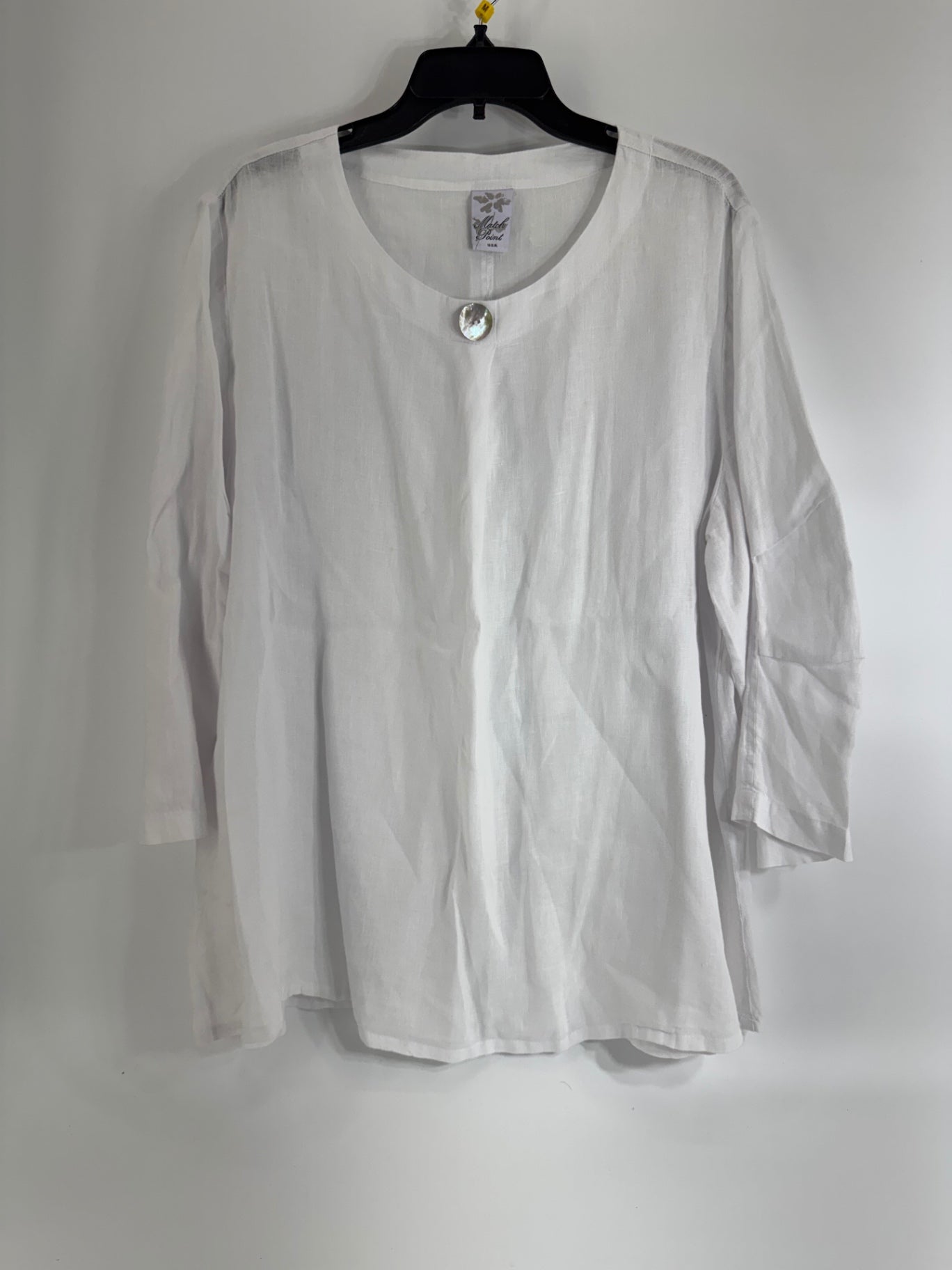 Match Point White Linen Top