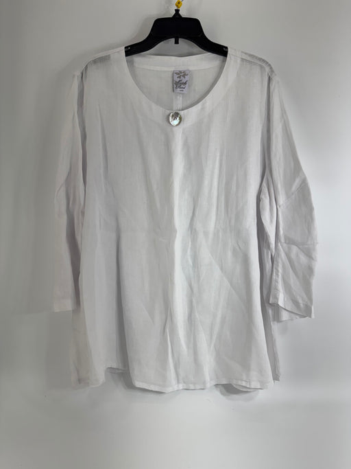 Match Point White Linen Top