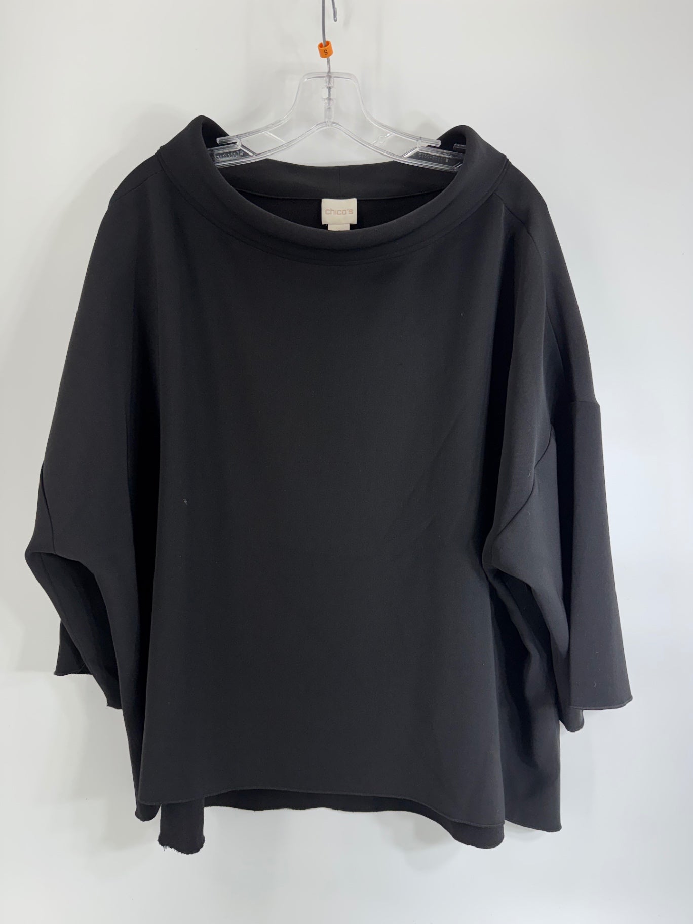 Chico's Black Cowl Neck Loose Blouse