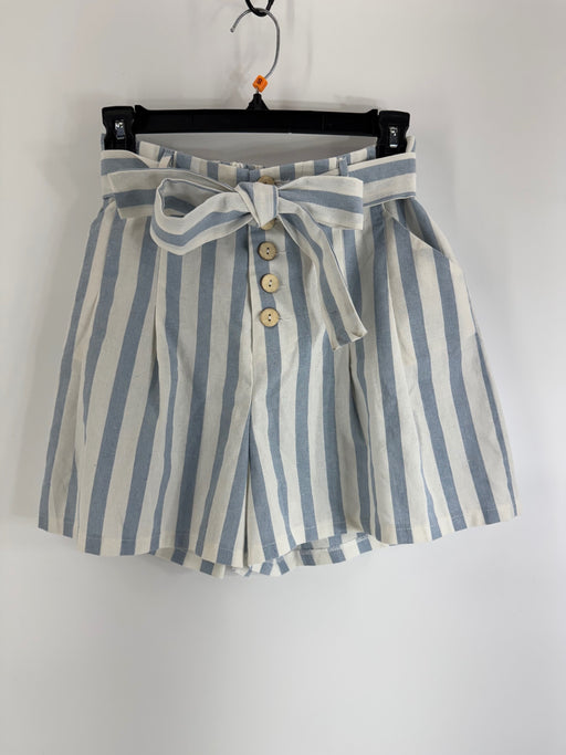 Francesca Blue/White Striped Linen Shorts