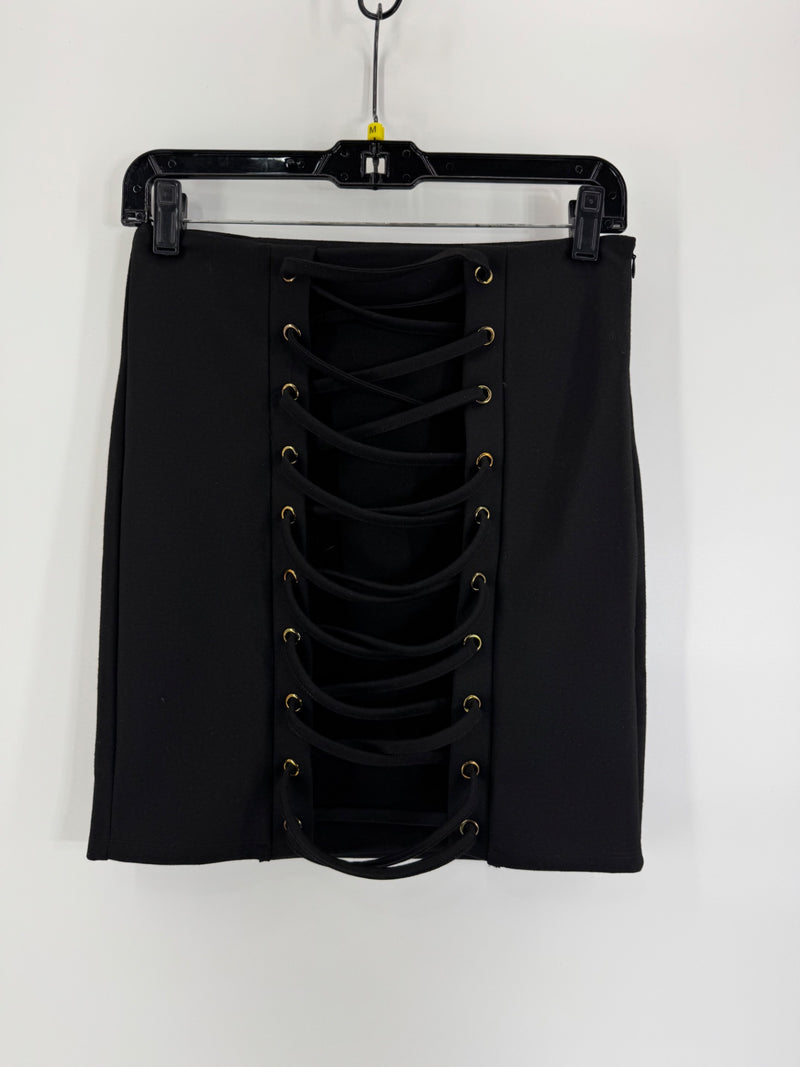 Tobi Black Corset Front Skirt