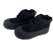 Kids UGG Plush Black Waterproof Suede Short Boots Size 3