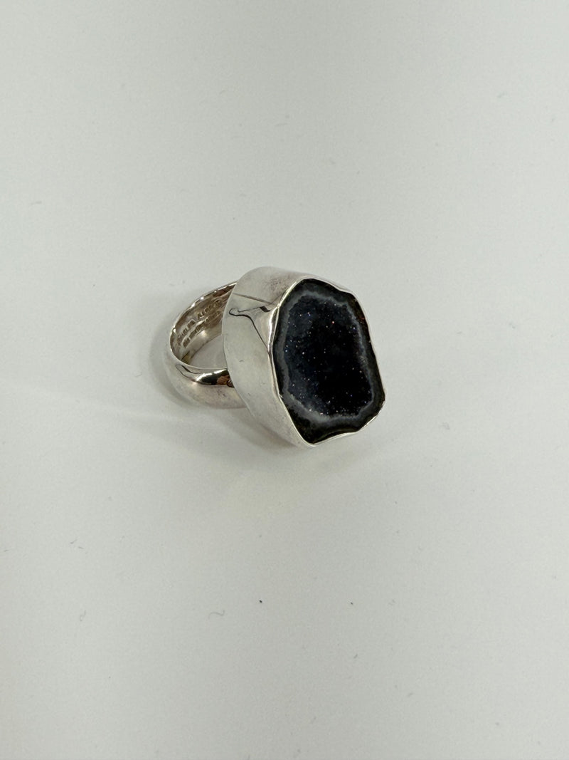 Druzy Silver Ring by Charles Albert 7.5