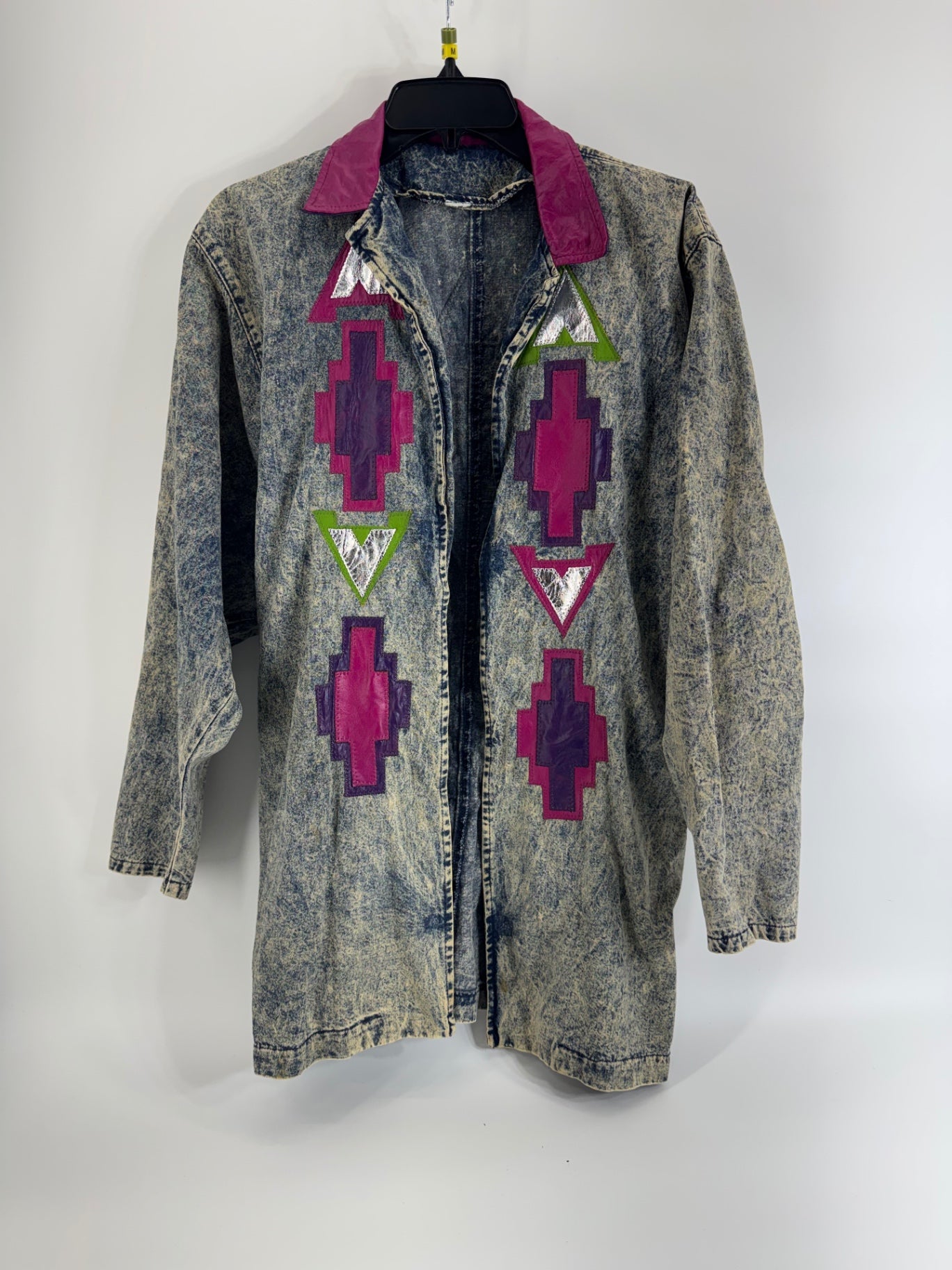 Saroch. Vintage Acid Wash Geometric Jacket