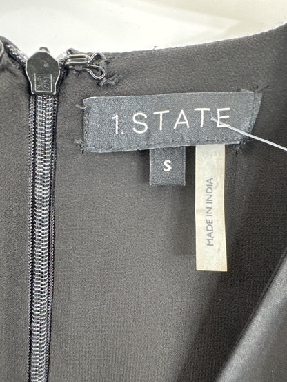 1 State Black Puffy Sleeve Dress