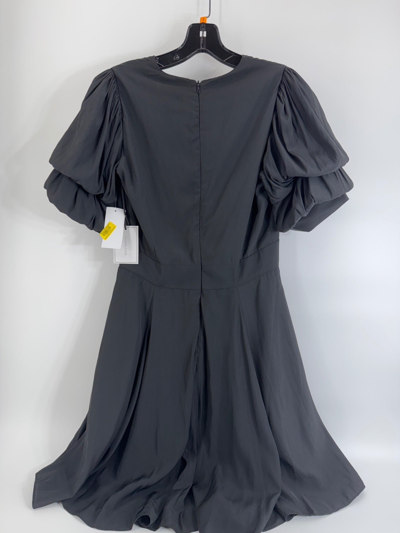 1 State Black Puffy Sleeve Dress