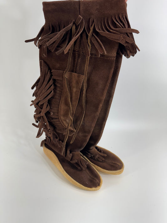 Unbranded Knee High Moccasins