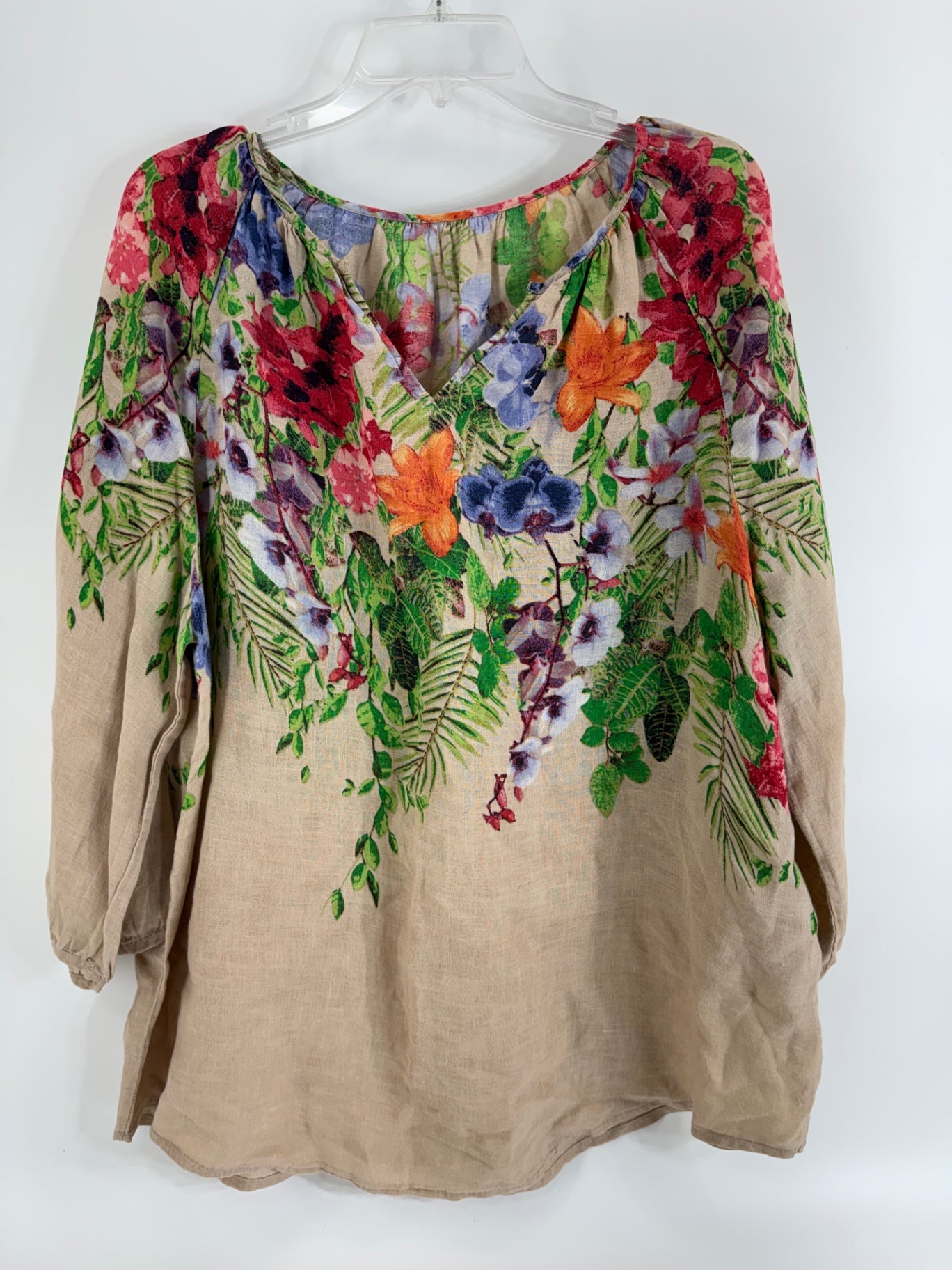 Chico’s Beige Floral Top