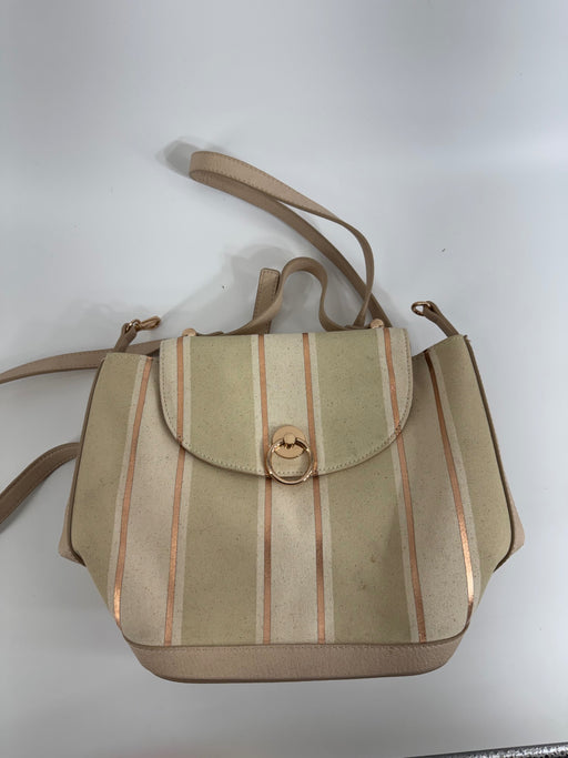 Lauren Conrad Beige Striped Bag