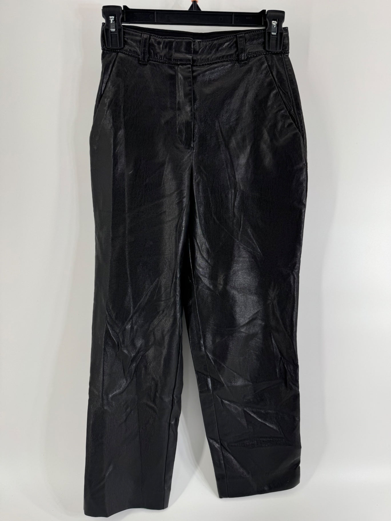 Babaton Black Faux Leather Pants