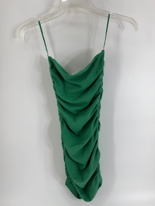 Zara Green Ruched Dress