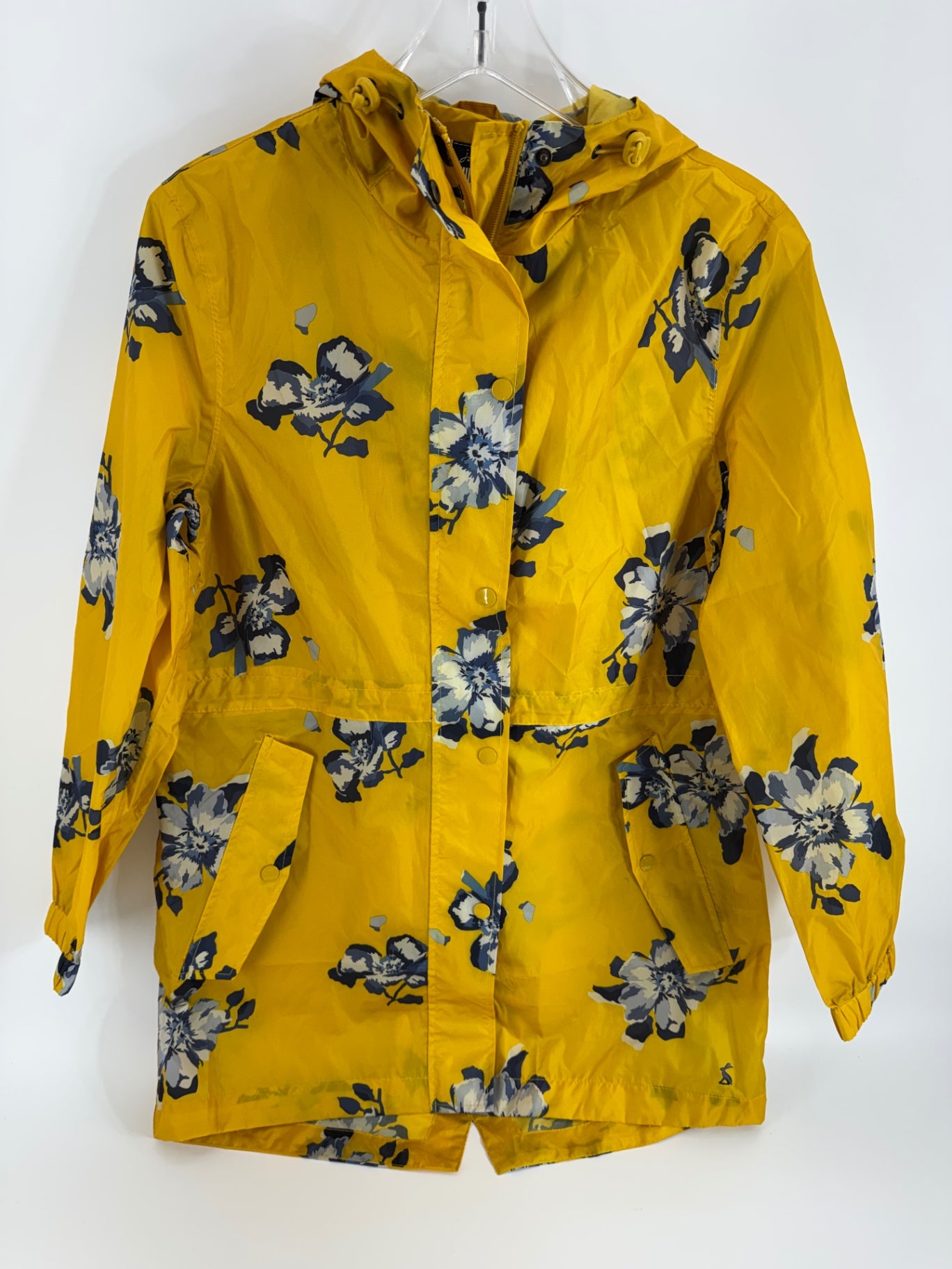 joules Yellow Raincoat with Flower Print
