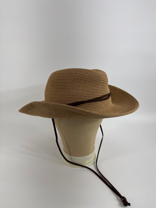 Furtalk Straw Hat with Leather Adjustable Strap