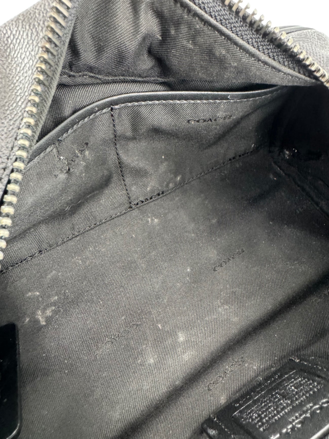 Coach Black Monogram Accessory Pouch