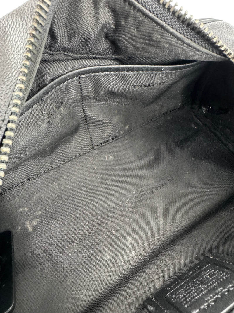 Coach Black Monogram Accessory Pouch