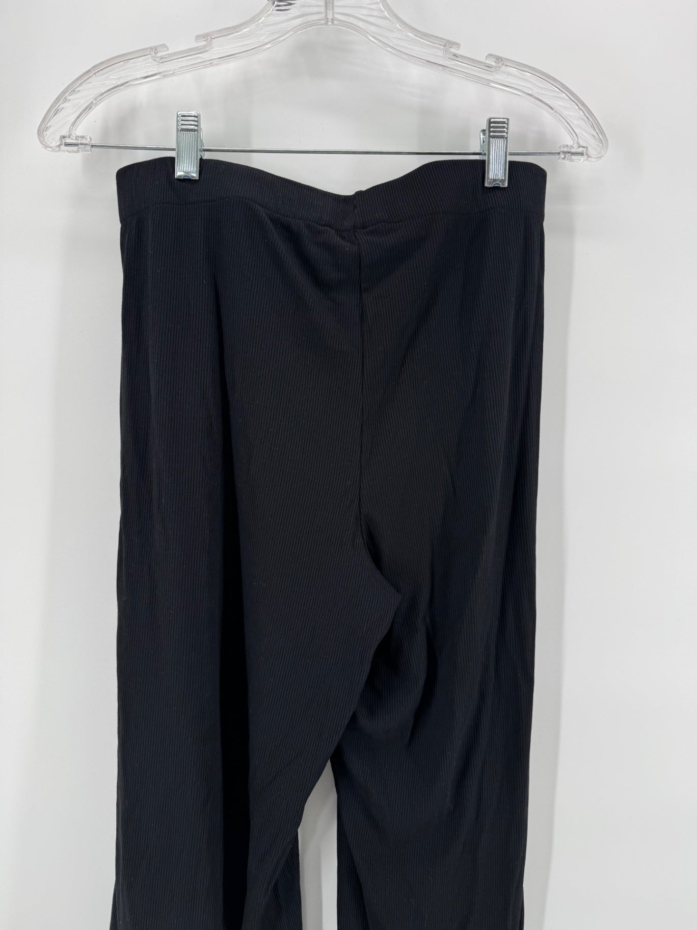 Skims Black Rib Knit Pajama Set