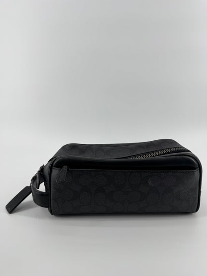 Coach Black Monogram Accessory Pouch