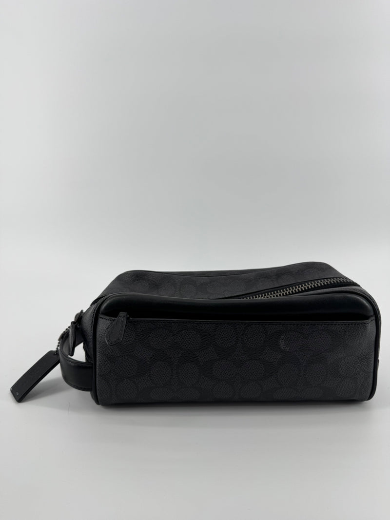 Coach Black Monogram Accessory Pouch