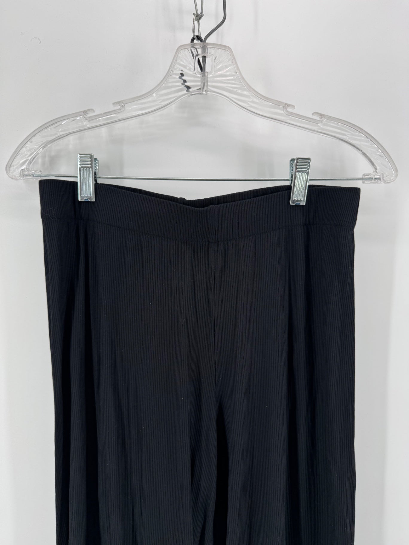 Skims Black Rib Knit Pajama Set