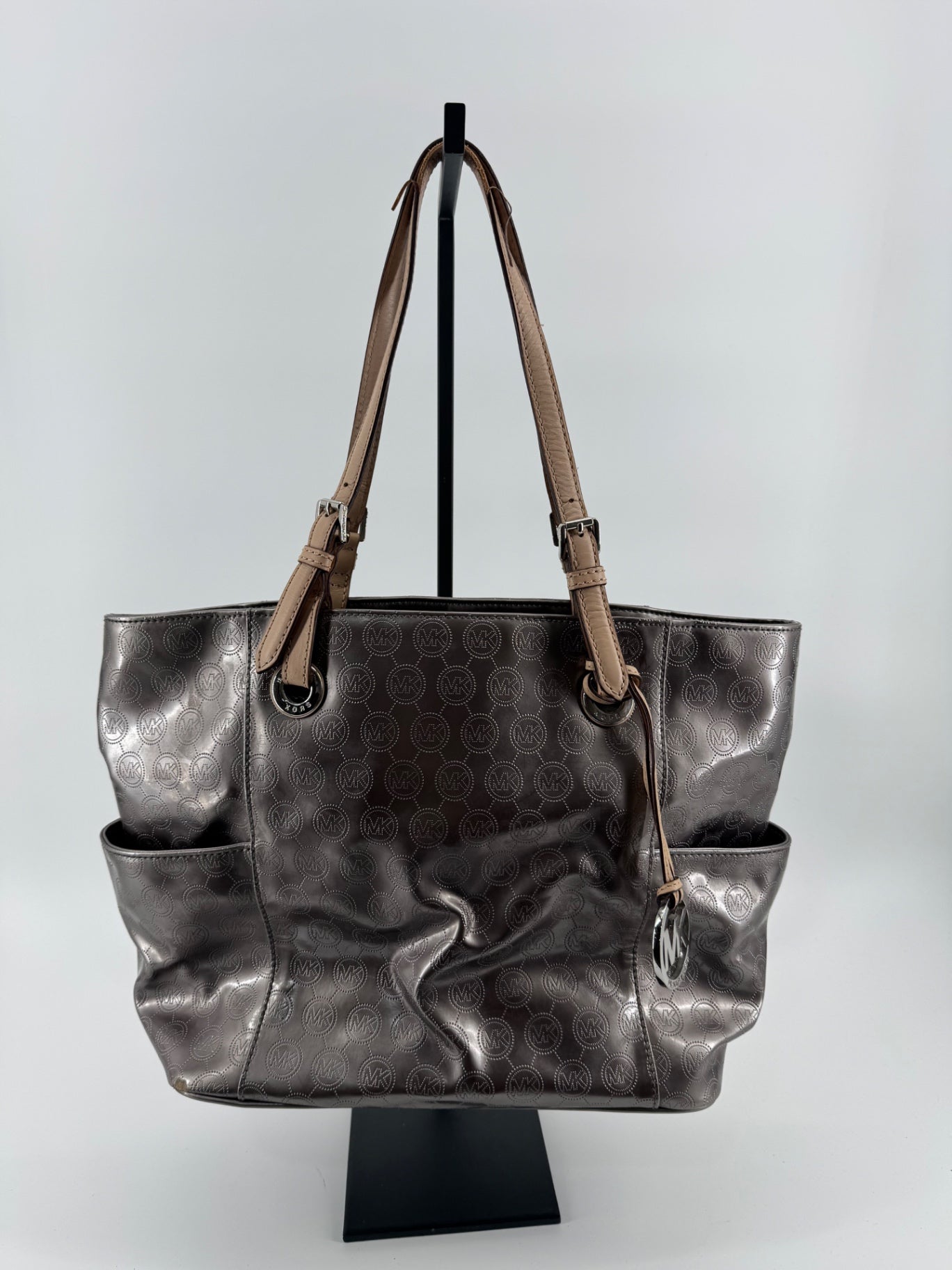 Michael Kors Jet Set Metallic Monogram Tote