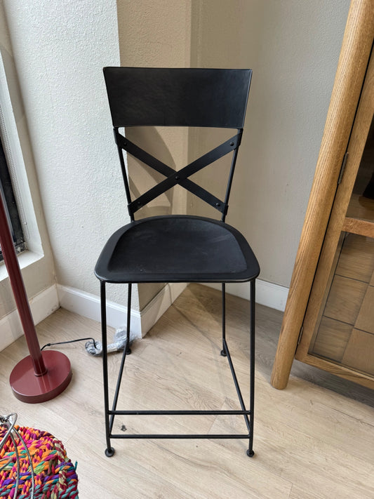 Unbranded Black Metal Barstool