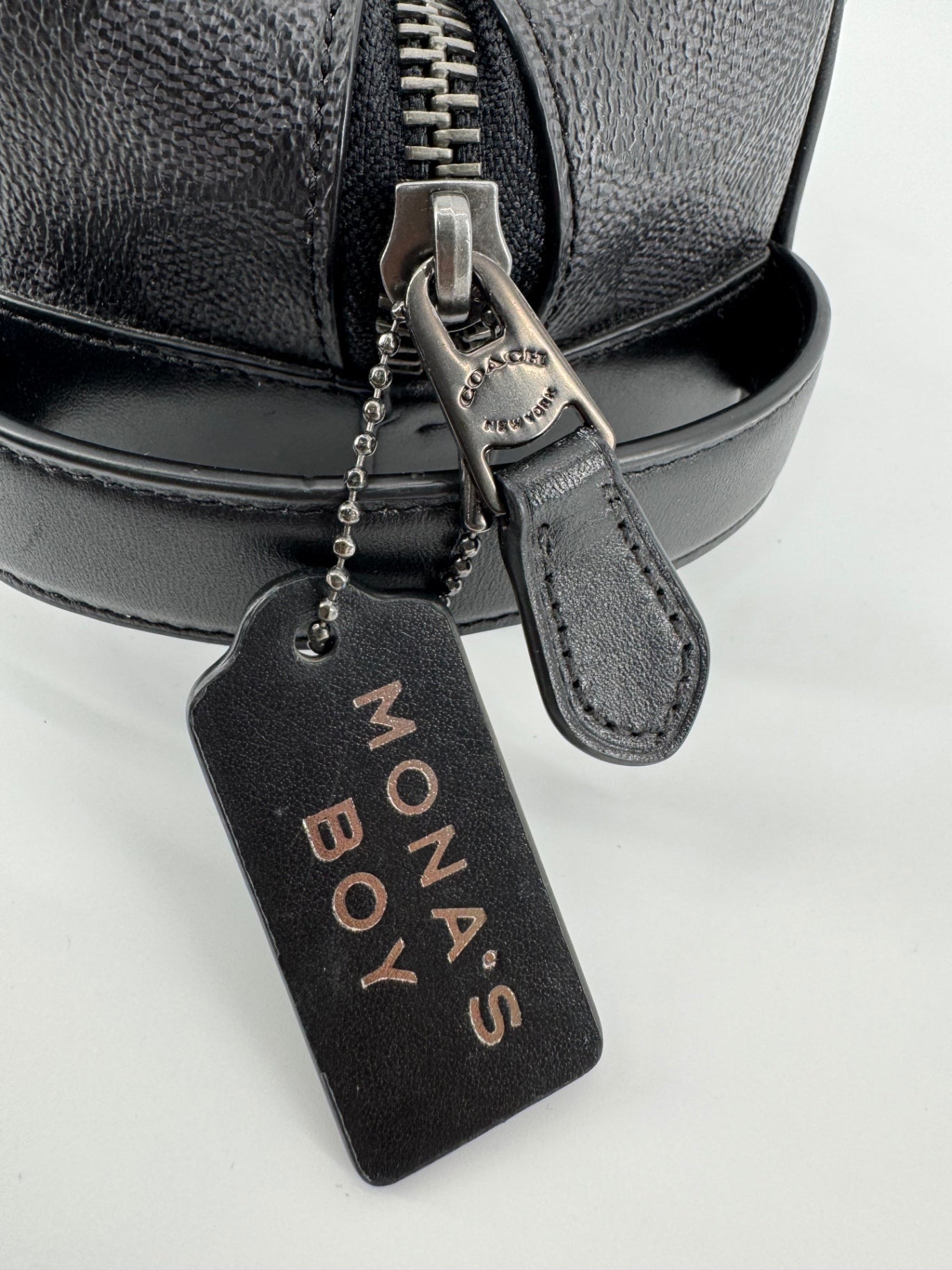 Coach Black Monogram Accessory Pouch