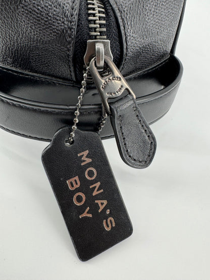 Coach Black Monogram Accessory Pouch