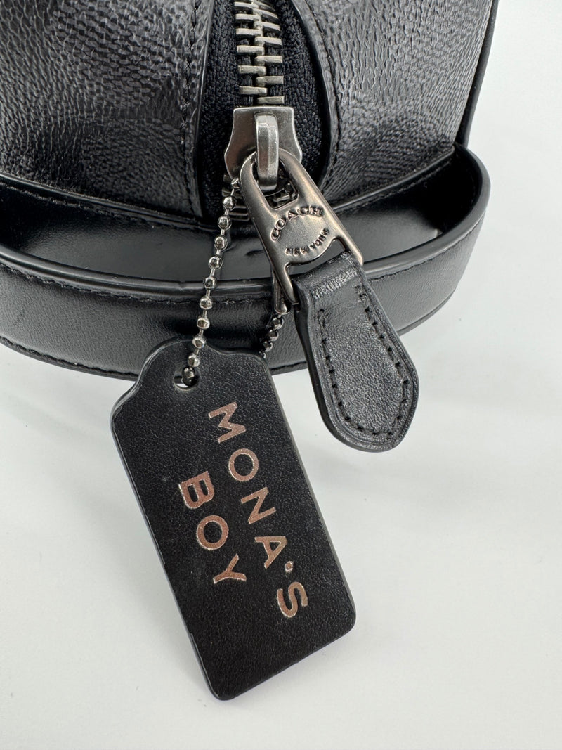 Coach Black Monogram Accessory Pouch