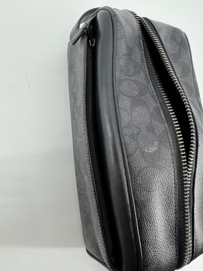 Coach Black Monogram Accessory Pouch