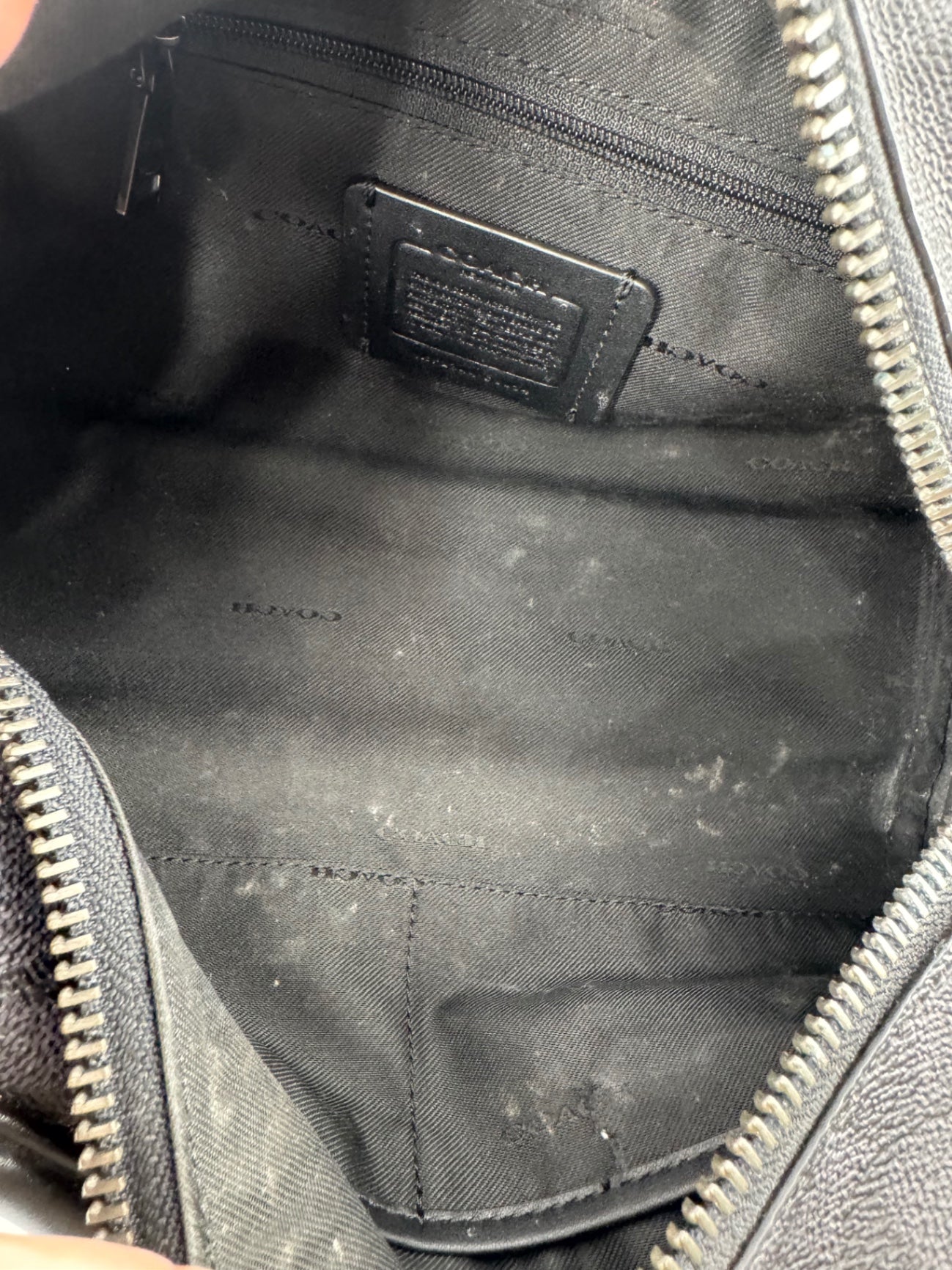 Coach Black Monogram Accessory Pouch