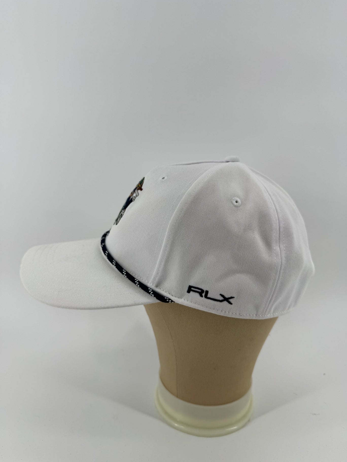 RLX Ralph Lauren White Hat with Bear