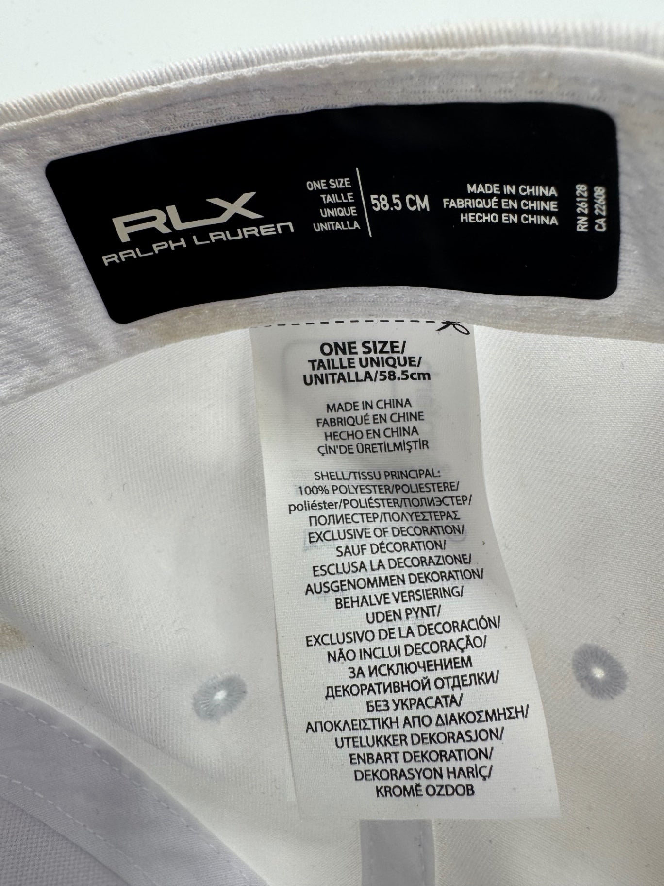 RLX Ralph Lauren White Hat with Bear
