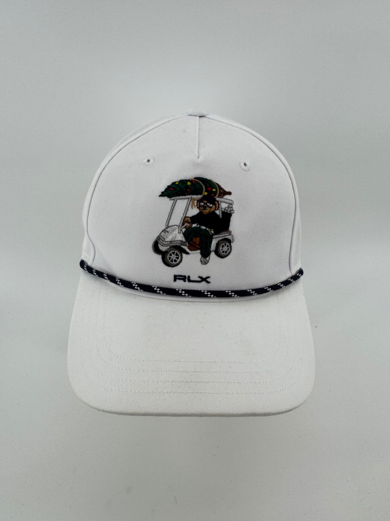 RLX Ralph Lauren White Hat with Bear